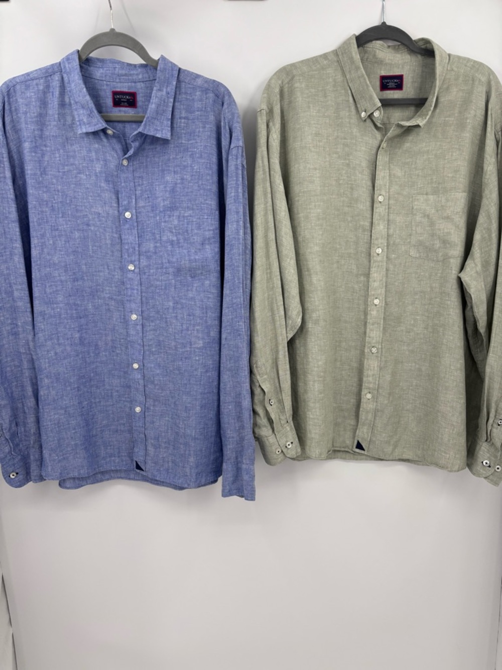 UNTUCKit Vin Santo Linen Wrinkle Resistant Casual Regular Fit Shirt Set XXXLC